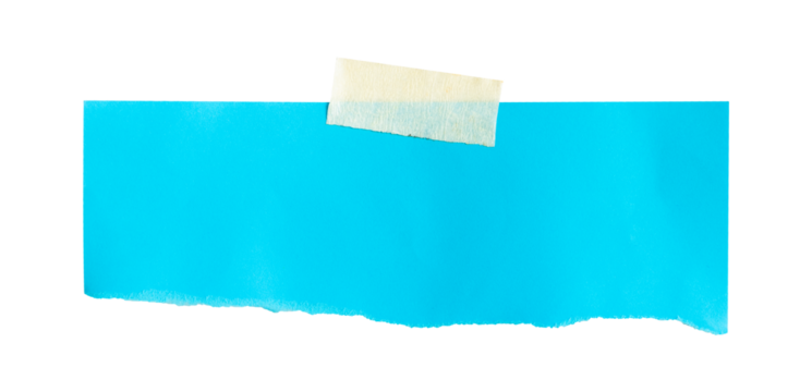 blue note torn paper isolated