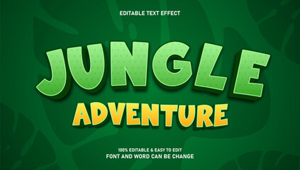 Editable jungle adventure text effect