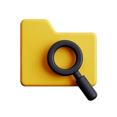 3d File Search Icon