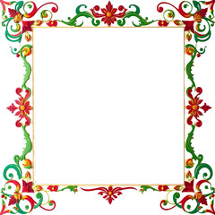 frame with flowers