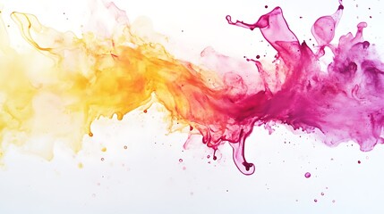 Abstract Colorful Ink Splashes: A Vivid Symphony of Hues