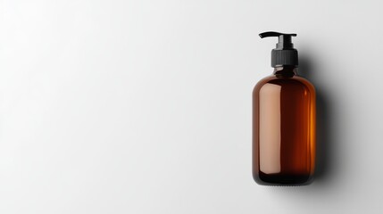 Amber Dispenser Bottle Copy Space 