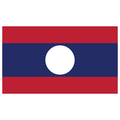 Flag of Laos. Vector. Accurate dimensions, element proportions and colors.