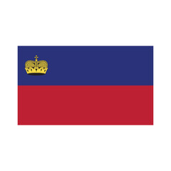 Flag of Liechtenstein. Fabric texture of the flag of Liechtenstein.