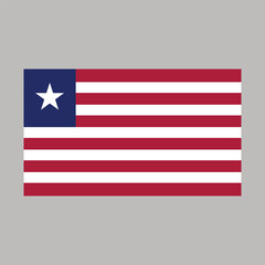 Illustration of the national flag of Liberia