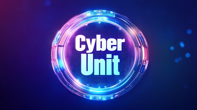 circle logo of a police department named "Cyber Unit" 