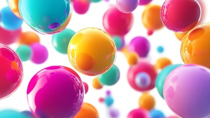 Vibrant Colorful Spheres Abstract Background