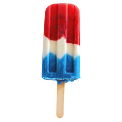 red white and blue popsicle isolated on white or transparent background 