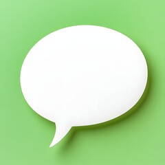 Speech Bubble Icon on Green Background for Creative Communication