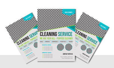 Corporate flyer design, cleaning service flyer design, Flyer poster design for cleaning service, Vector flyer template design in A4 size.