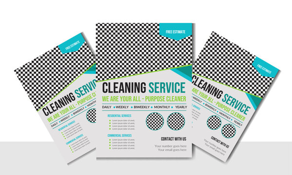 Corporate flyer design, cleaning service flyer design, Flyer poster design for cleaning service, Vector flyer template design in A4 size.