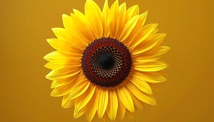 Obraz premium sunflower on a yellow background
