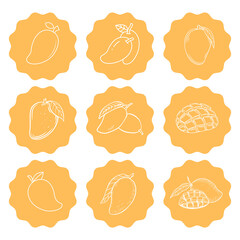 Mango template logo design. Vector illustration