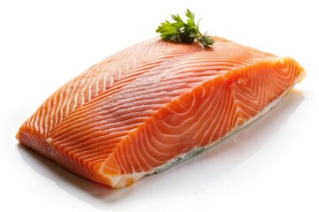 Crisp, high-resolution image of a succulent salmon fillet, ideal for restaurant menus and cookbooks.