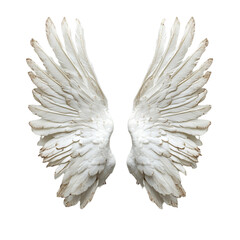 Fototapeta premium White Angel Wings Abstract Art Flight Freedom Heaven
