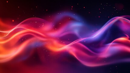 Abstract Red and Blue Waves: A Digital Art Masterpiece