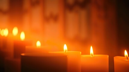 Candles in the dark.