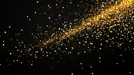 Naklejka premium Golden Glitter Burst: A Luxurious Sparkle