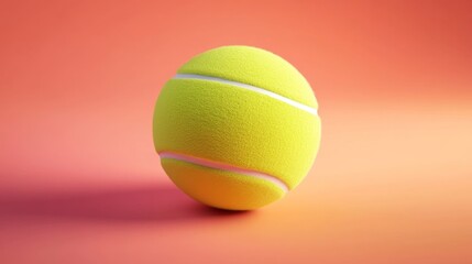 Playful 3D Cartoon Tennis Ball on a Vibrant Background