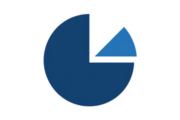  transparent png of Simple Pie Chart Data Visualization, Two Segments, Blue Shades, Percentage, Proportion, Graphical 