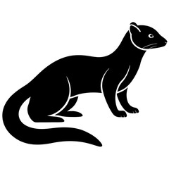 Mongoose Logo Silhouette Vector Ideal for Wildlife & Nature Themes.