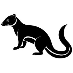 Mongoose Logo Silhouette Vector Ideal for Wildlife & Nature Themes.