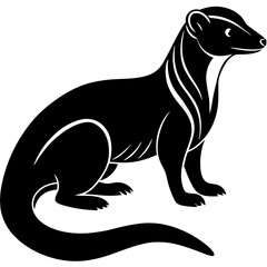 Mongoose Logo Silhouette Vector Ideal for Wildlife & Nature Themes.