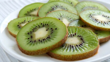 Fresh and Juicy Kiwi Slices