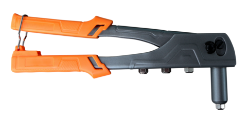 Rivet pliers on transparent background
