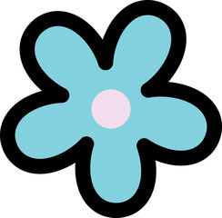 꽃 모양 꽃무늬 파티클 컨페티 일러스트 Flower-shaped flower-patterned particle confetti illustration