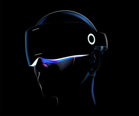 The world of augmented reality. Vector illustration. Sketch for creativity.