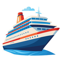 cruise ship vector illustration