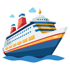 vector illustration of a cruise ship © Trendy_Desing
