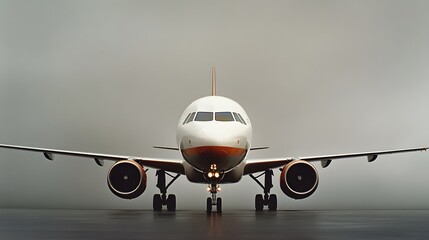 A passenger aircraft sits on the ground ready for flight