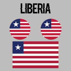 Illustration of the national flag of Liberia