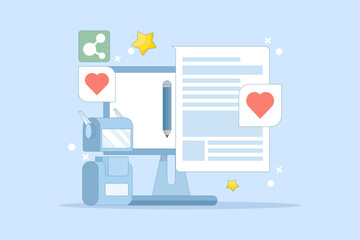 AI content writing concept, Artificial intelligence text generation, Generative AI, AI content writing for blogs and websites. Content writing for websites, Content research and development.