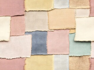 Fototapeta premium Patchwork, Fabric Scraps, Cloth, Fabric Texture, Patchwork Pattern, Colorful Fabric Scraps, Fabric Background, Patchwork Design, Patchwork Stock Image, Generative AI