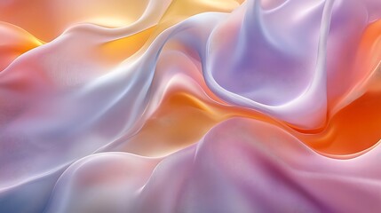 Fototapeta premium Swirling translucent fabrics in hues of colors and light
