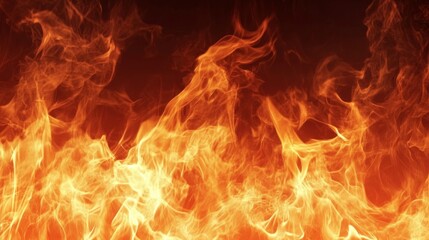 Fototapeta premium Fiery Inferno: A Blaze of Orange and Yellow Flames