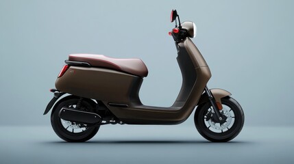 Fototapeta premium Brown Electric Scooter Studio Shot