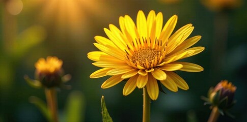 Obraz premium Dandelion flower with intricate golden foil patterns, flower, dandelion, delicate