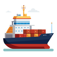 cargo ship with cargo containers