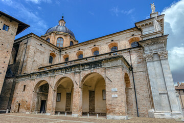 Obraz premium Catholic Cathedral in the city of Urbino, Italy, dedicated to the Assumption of the Blessed Virgin Mary. Urbino, Marche, Italy