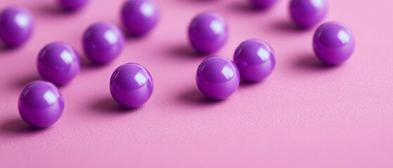 Purple Pearls: Spheres on Pink 