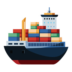 Obraz premium cargo ship with cargo containers