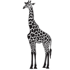 Naklejka premium Giraffe silhouette design for t-shirt and logo.