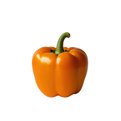 Isolated orange bell pepper against a highlighting its vibrant color and smooth skin Fresh and visually striking
