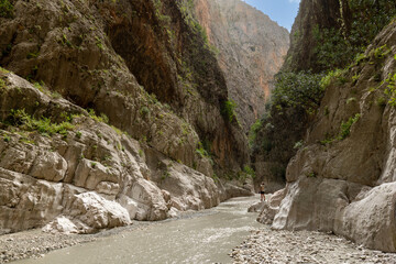Saklikent National Park with canyon and river in Fethiye, Turkey. 