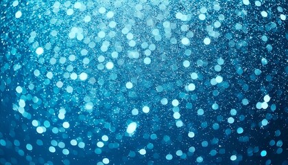 青のキラキラ玉ボケ背景素材