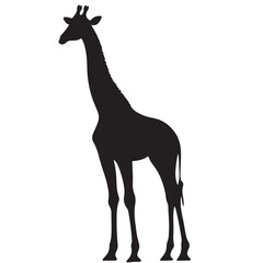 Fototapeta premium Giraffe silhouette design for t-shirt and logo.